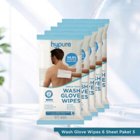 Hypure Wash Glove Wipes 6 Sheets paket 5