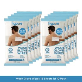 Hypure Wash Glove Wipes 12 Sheet Paket 10